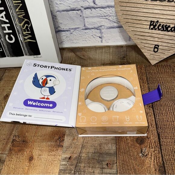 Storytelling Foldable Bluetooth Kids Headphones Screen-Free Storytime-New - Picture 2 of 11
